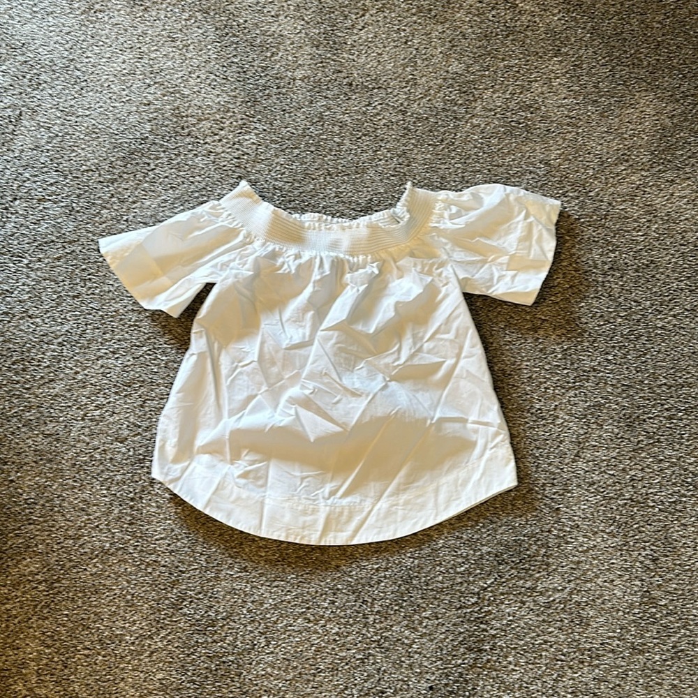 J.Crew White Off-the-Shoulder Top